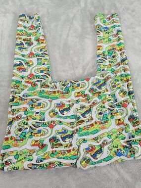 LuLaRoe TC Leggings Tall Curvy Road Street Map Town Square Pants NOV136E